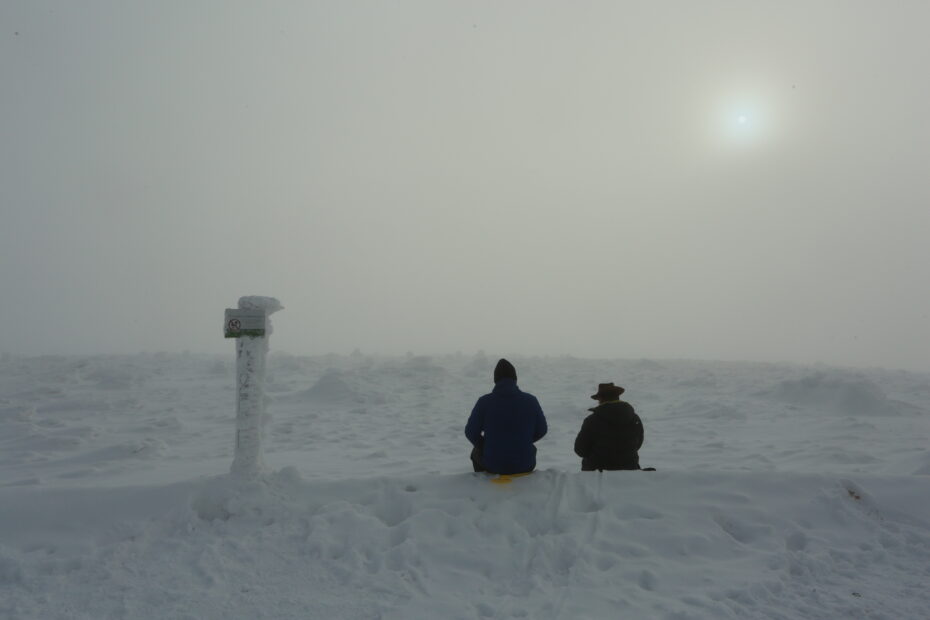 Hikers sitting on the Brocken