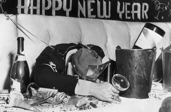This celebrant, who celebrated wildly and well at the Palm Beach Club in New York City, is just a job for the sweepers.
